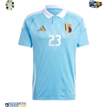 Moški Nogometni dresi Belgija Arthur Vermeeren #23 Gostujoči EP 2024 Kratek Rokav